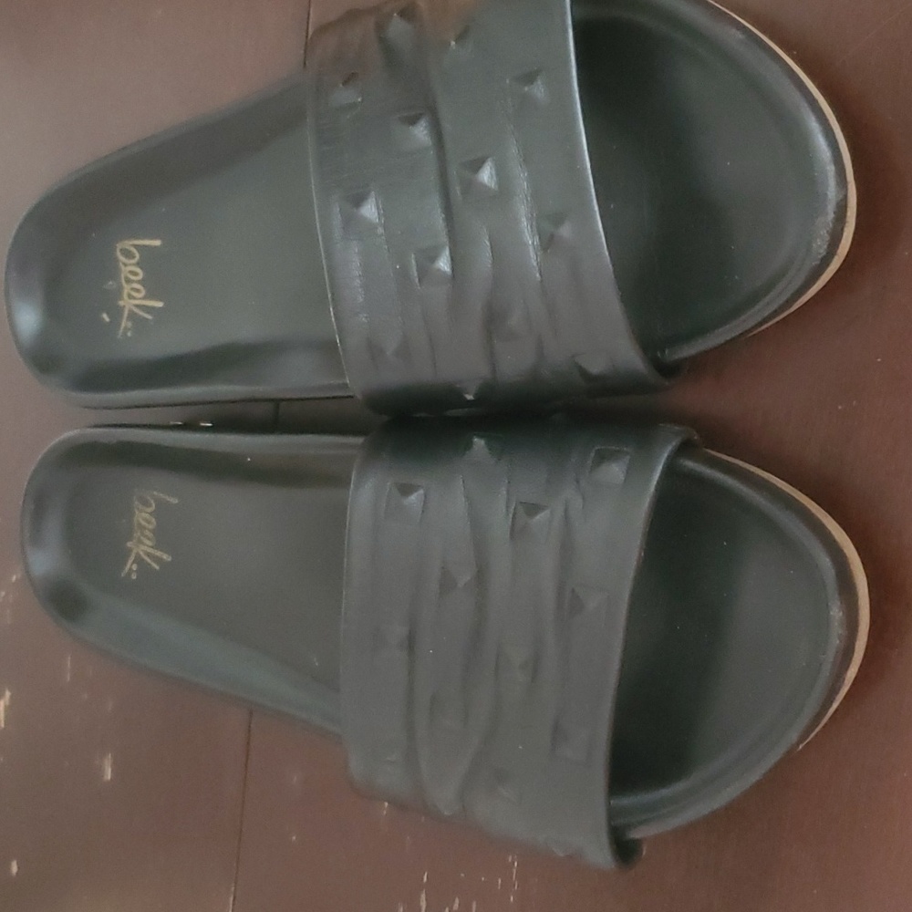 Beek Womens Slip On Leather Sandals Size 9